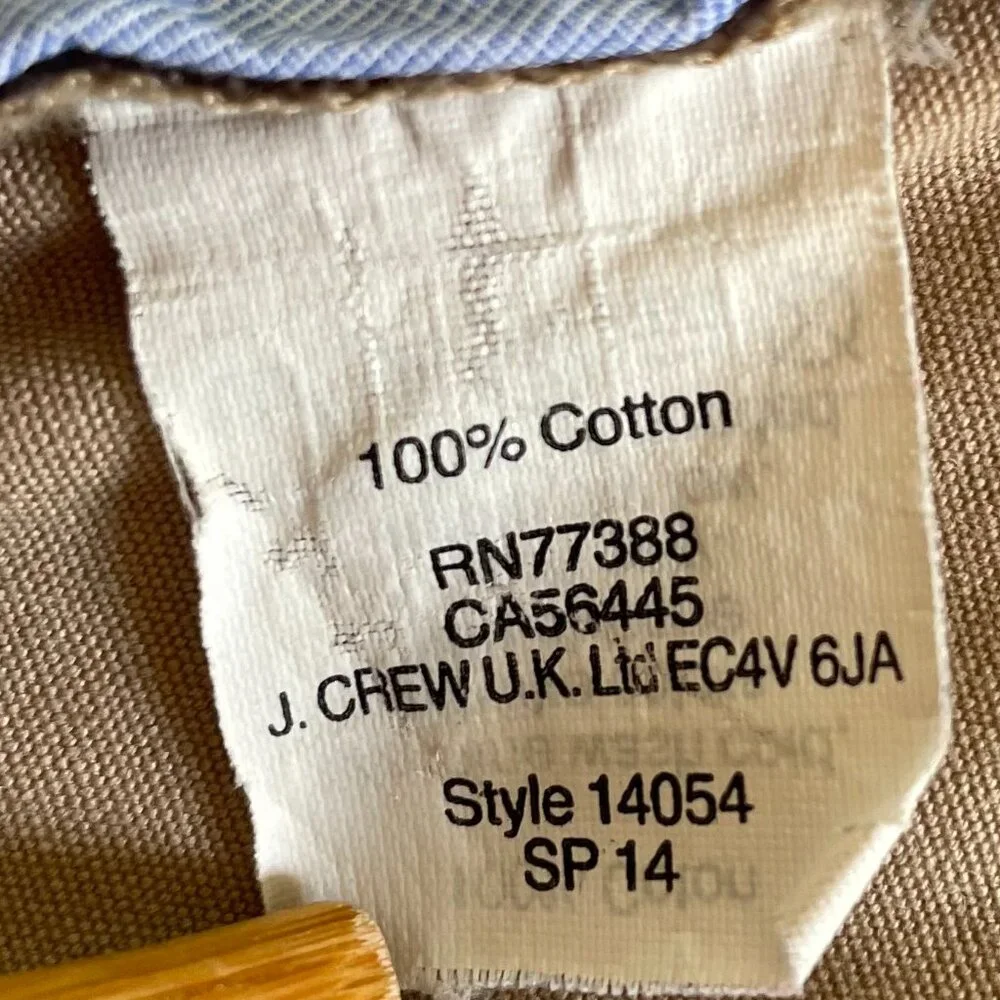 J Crew Men’s Size 29 Chino Shorts Khaki Cotton Flat Front Casual
